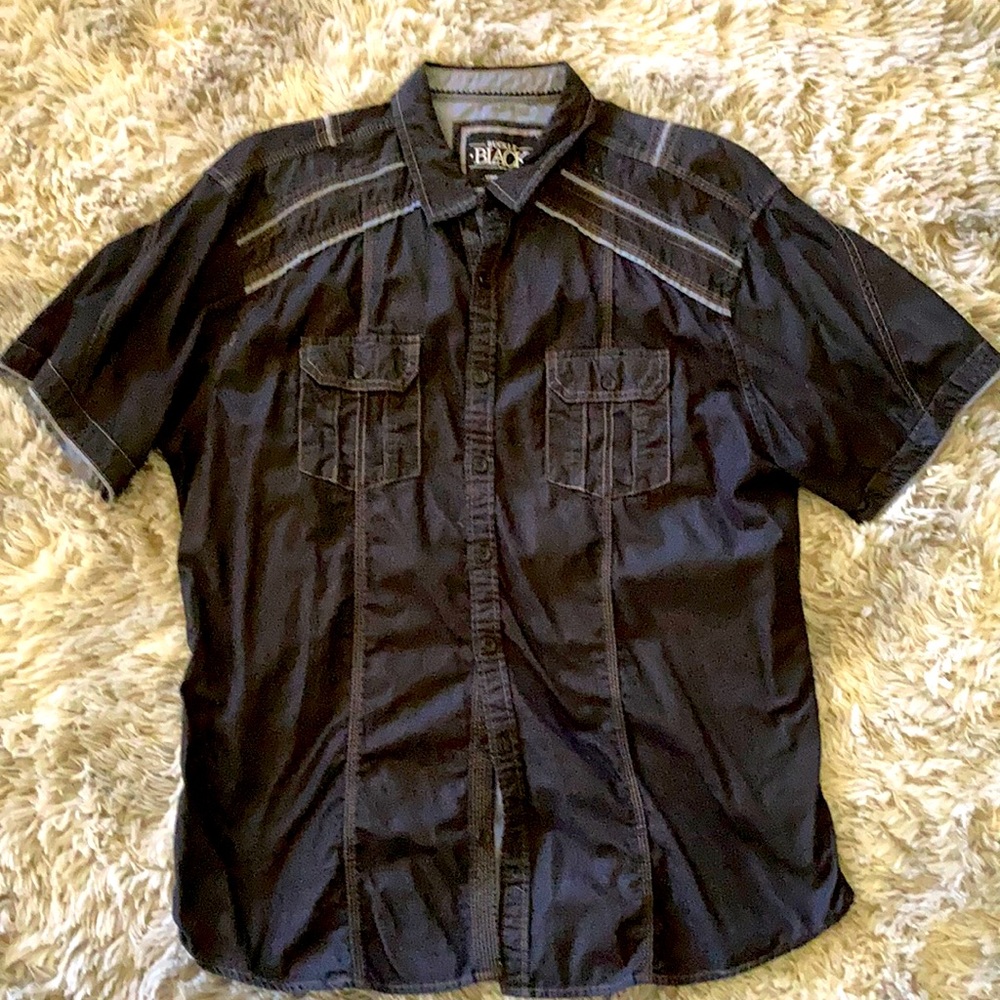 Men’s Buckle Black button up shirt